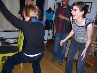 Mary breaks out her dance skills