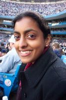 Sarita in the stands